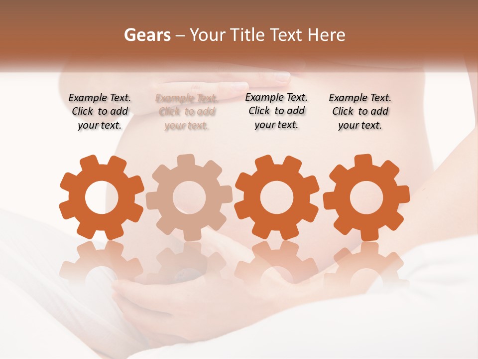 A Pregnant Woman Holding Her Belly In Her Hands PowerPoint Template