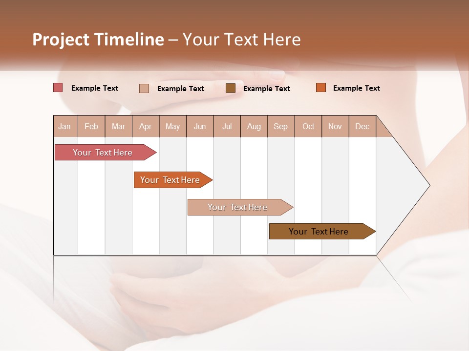 A Pregnant Woman Holding Her Belly In Her Hands PowerPoint Template