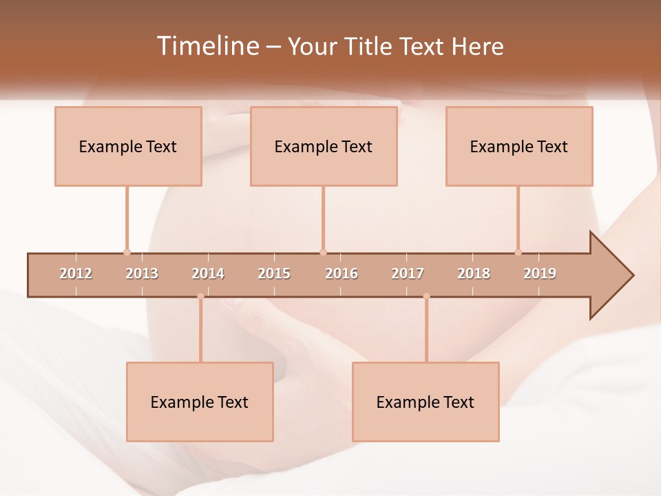 A Pregnant Woman Holding Her Belly In Her Hands PowerPoint Template