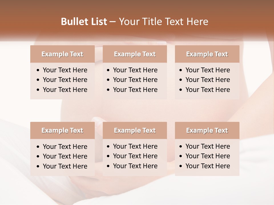 A Pregnant Woman Holding Her Belly In Her Hands PowerPoint Template