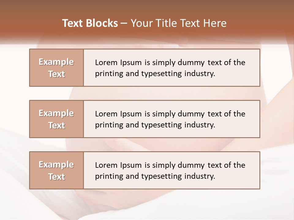 A Pregnant Woman Holding Her Belly In Her Hands PowerPoint Template