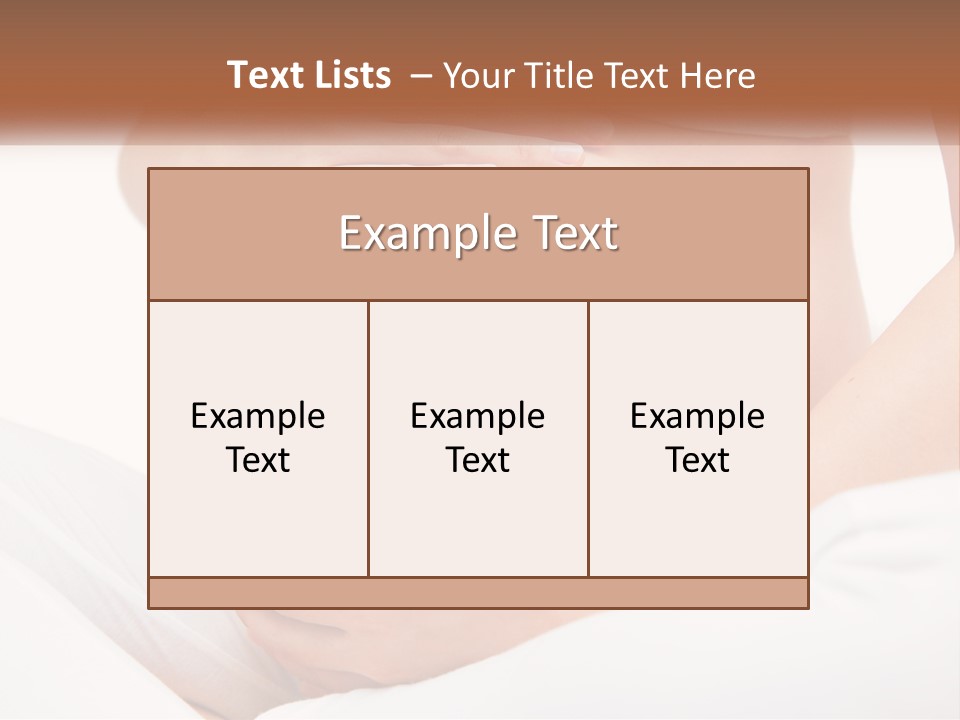 A Pregnant Woman Holding Her Belly In Her Hands PowerPoint Template