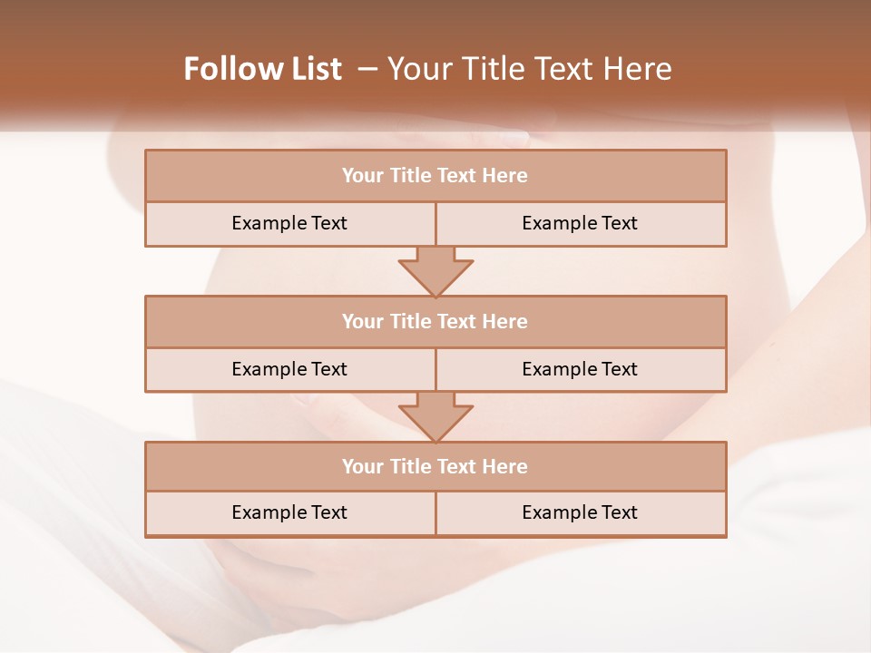 A Pregnant Woman Holding Her Belly In Her Hands PowerPoint Template