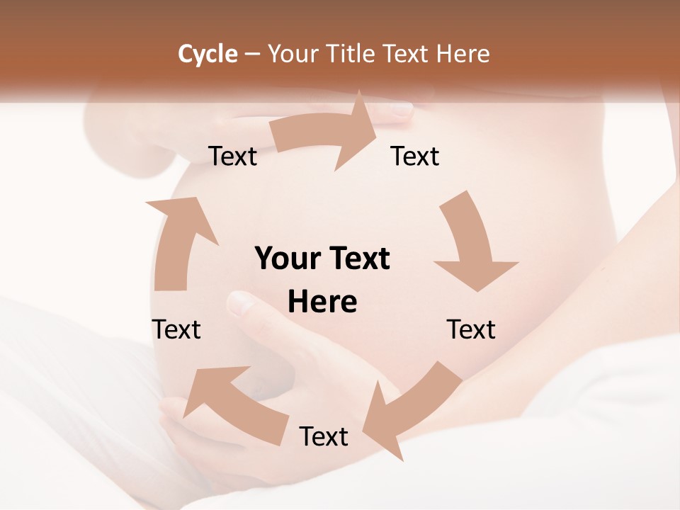 A Pregnant Woman Holding Her Belly In Her Hands PowerPoint Template