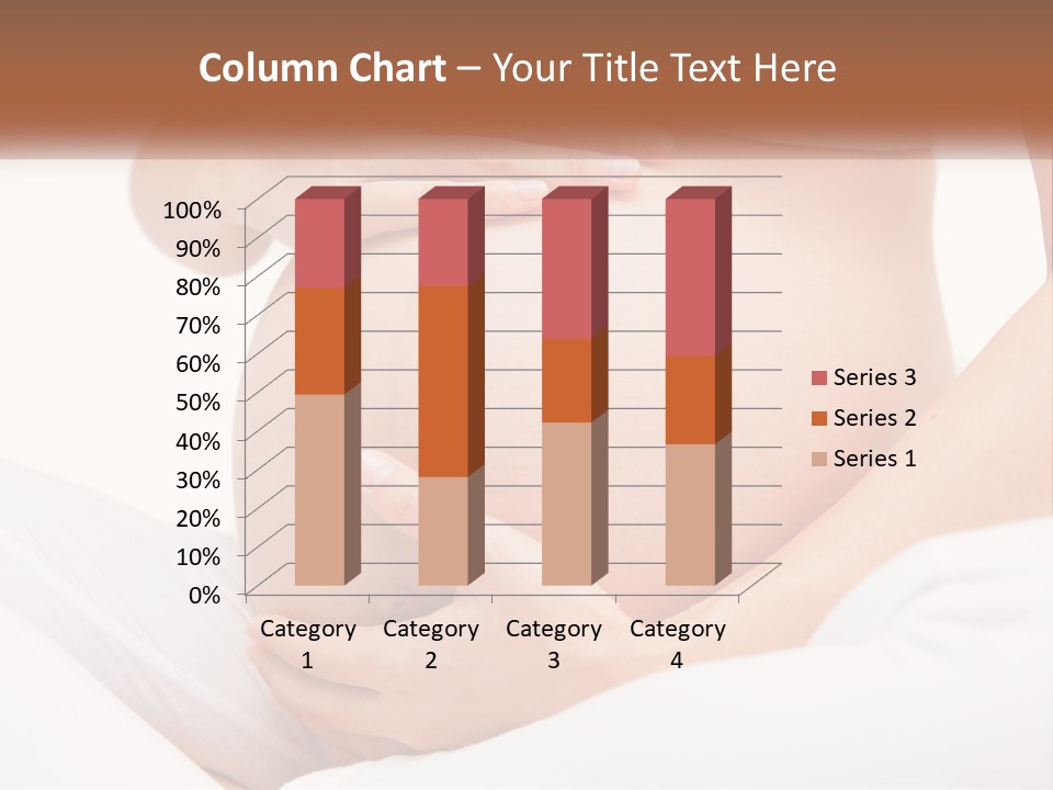 A Pregnant Woman Holding Her Belly In Her Hands PowerPoint Template