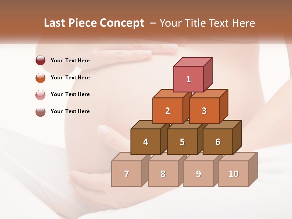 A Pregnant Woman Holding Her Belly In Her Hands PowerPoint Template