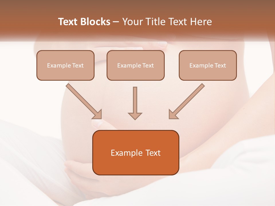 A Pregnant Woman Holding Her Belly In Her Hands PowerPoint Template