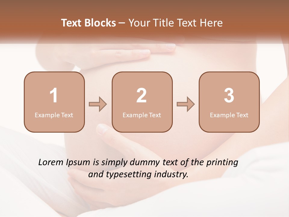 A Pregnant Woman Holding Her Belly In Her Hands PowerPoint Template