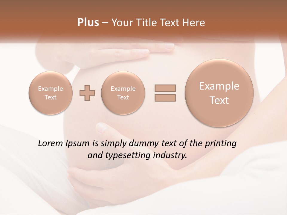 A Pregnant Woman Holding Her Belly In Her Hands PowerPoint Template