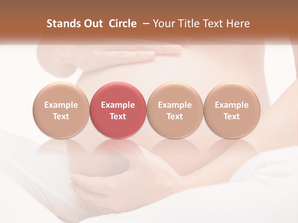 A Pregnant Woman Holding Her Belly In Her Hands PowerPoint Template