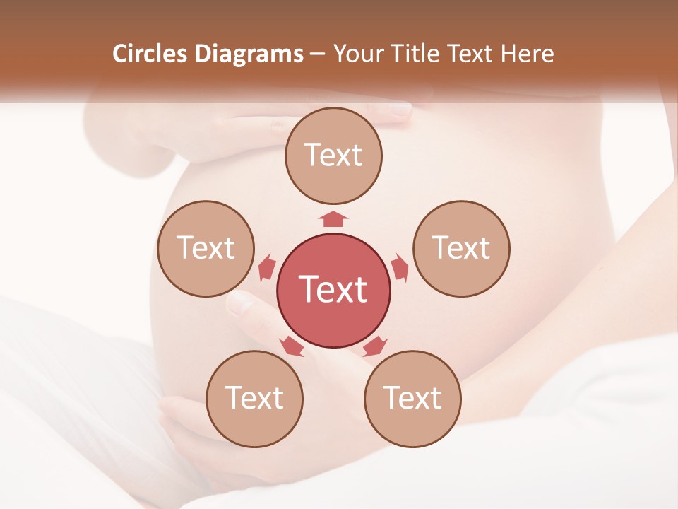 A Pregnant Woman Holding Her Belly In Her Hands PowerPoint Template