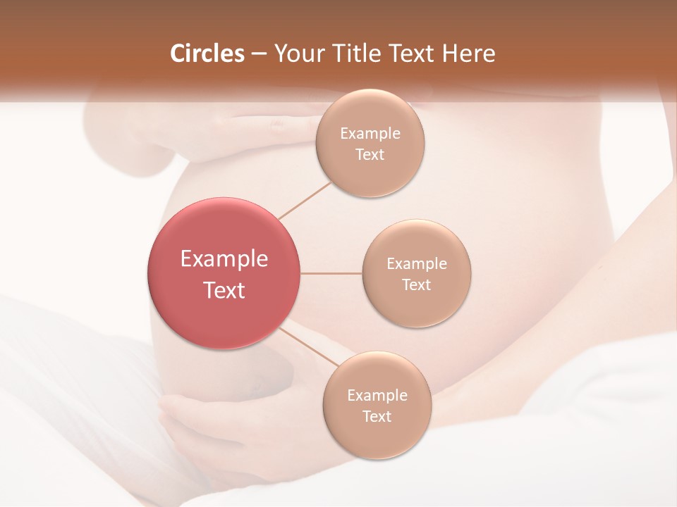 A Pregnant Woman Holding Her Belly In Her Hands PowerPoint Template