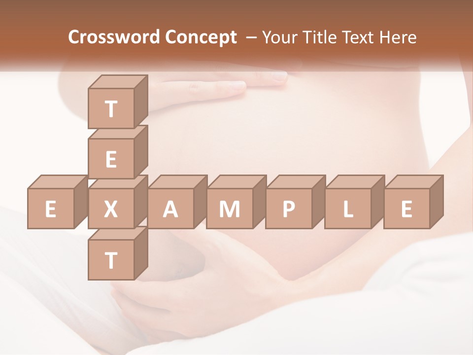 A Pregnant Woman Holding Her Belly In Her Hands PowerPoint Template