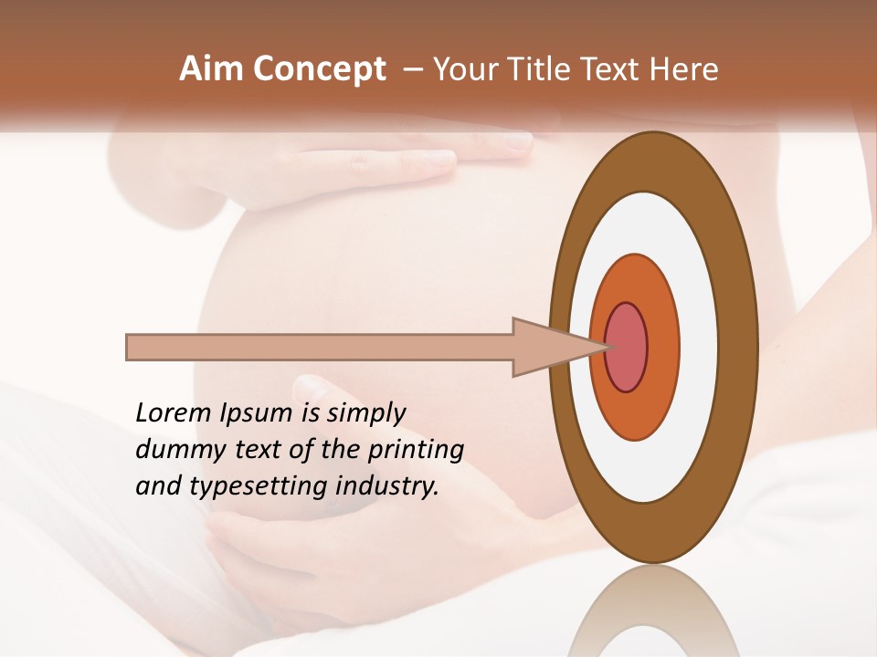 A Pregnant Woman Holding Her Belly In Her Hands PowerPoint Template