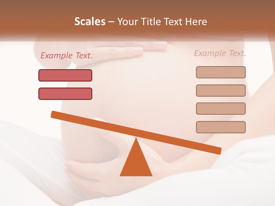 A Pregnant Woman Holding Her Belly In Her Hands PowerPoint Template