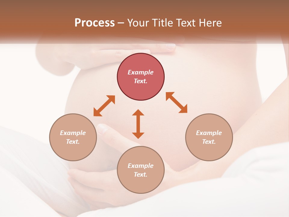 A Pregnant Woman Holding Her Belly In Her Hands PowerPoint Template