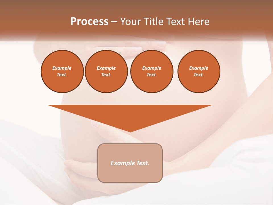A Pregnant Woman Holding Her Belly In Her Hands PowerPoint Template