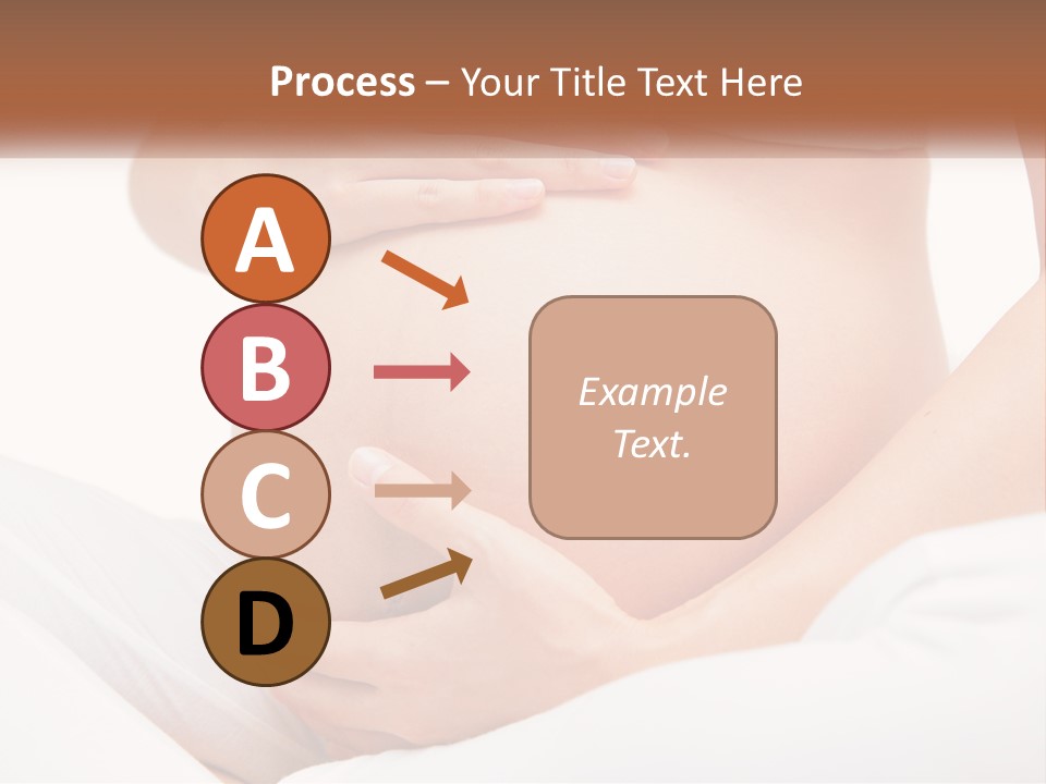 A Pregnant Woman Holding Her Belly In Her Hands PowerPoint Template