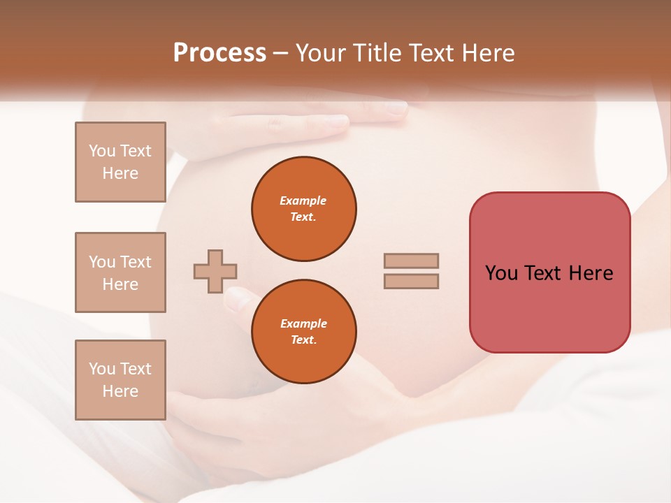 A Pregnant Woman Holding Her Belly In Her Hands PowerPoint Template
