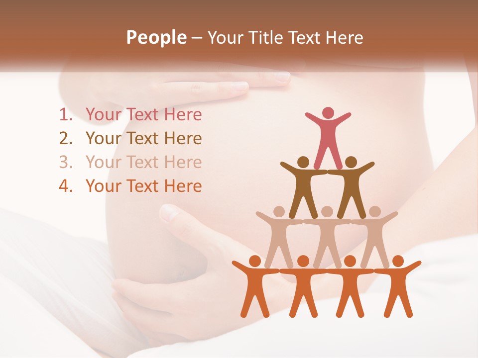 A Pregnant Woman Holding Her Belly In Her Hands PowerPoint Template