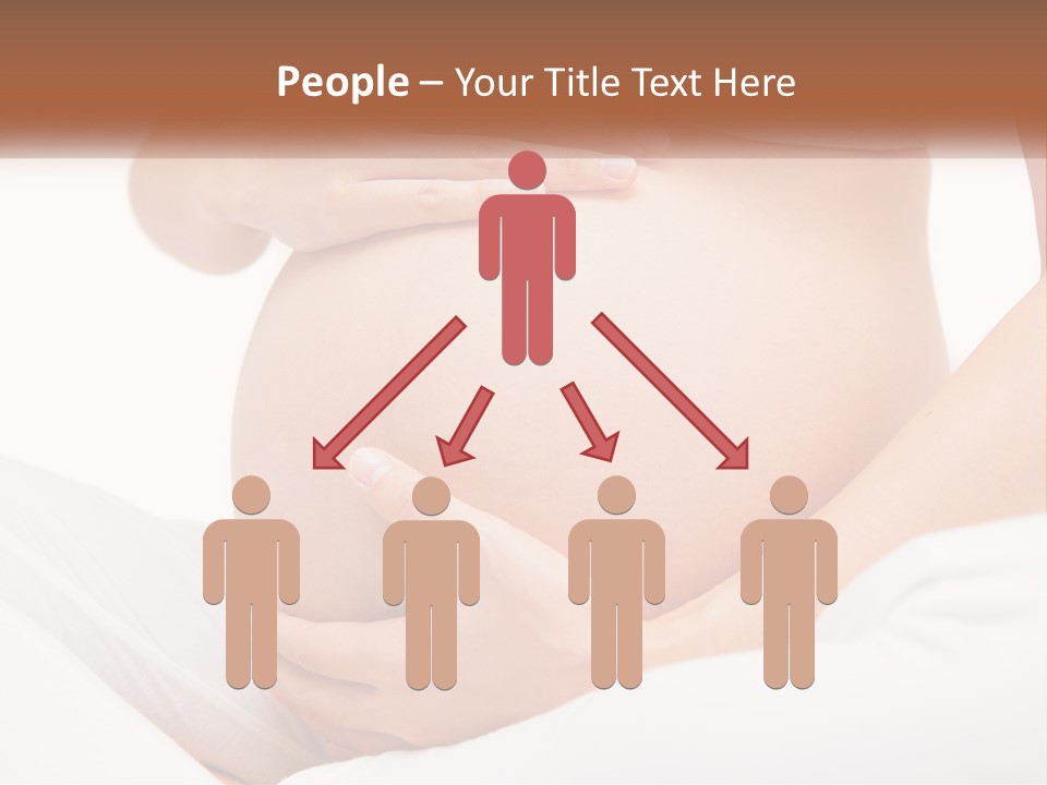 A Pregnant Woman Holding Her Belly In Her Hands PowerPoint Template