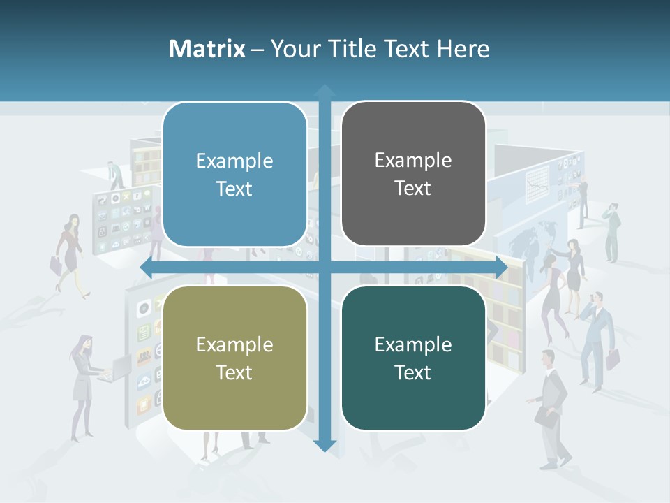 A Group Of People Standing In Front Of A Building PowerPoint Template