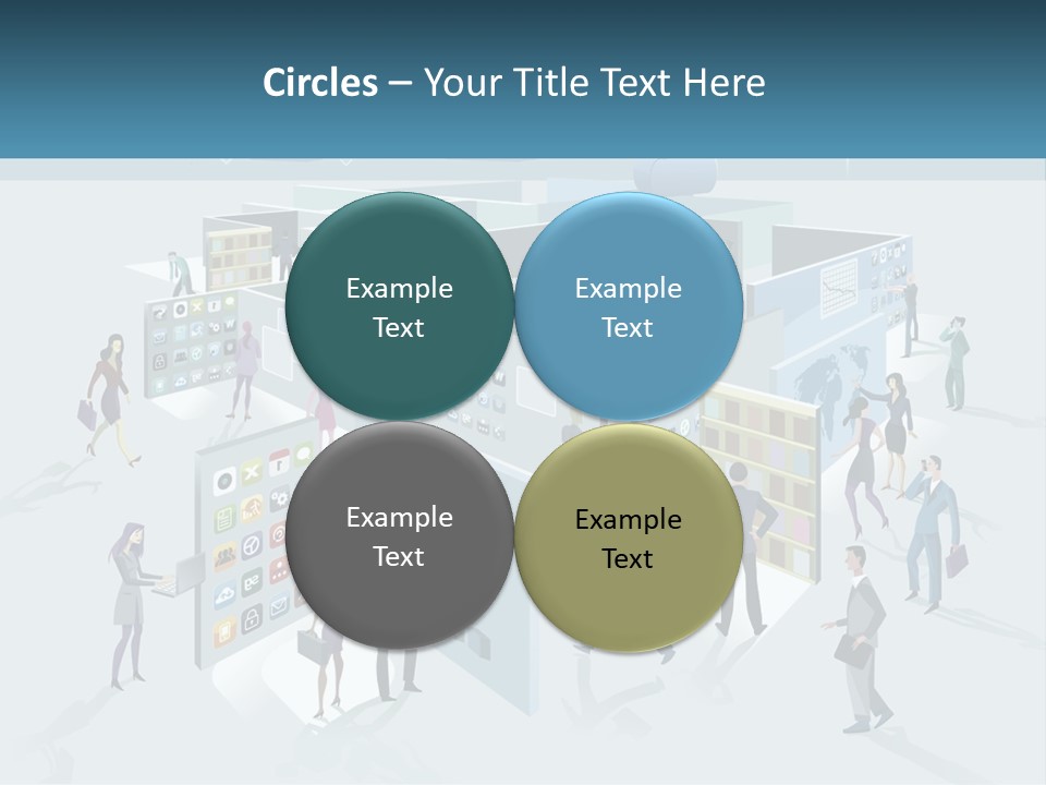 A Group Of People Standing In Front Of A Building PowerPoint Template