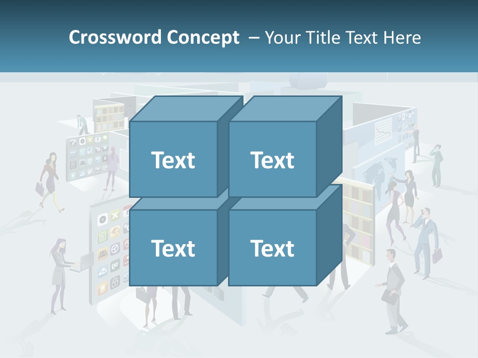 A Group Of People Standing In Front Of A Building PowerPoint Template