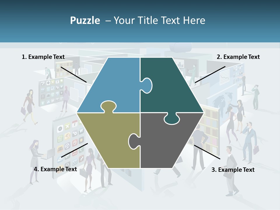 A Group Of People Standing In Front Of A Building PowerPoint Template