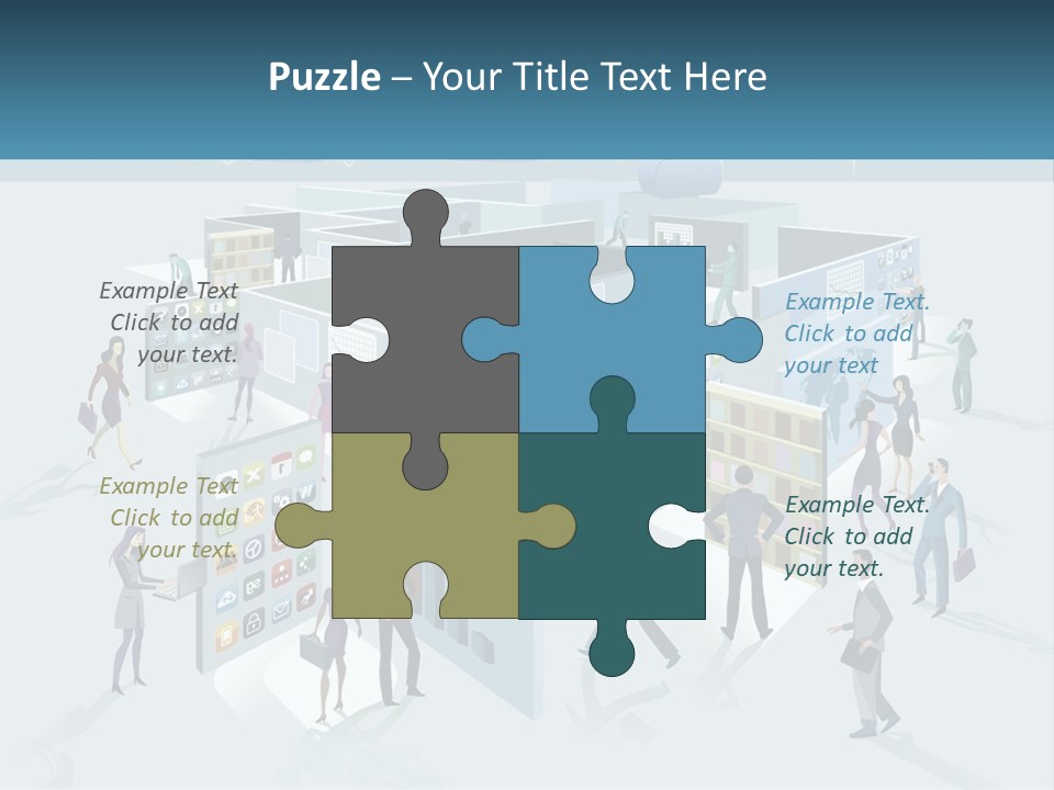 A Group Of People Standing In Front Of A Building PowerPoint Template