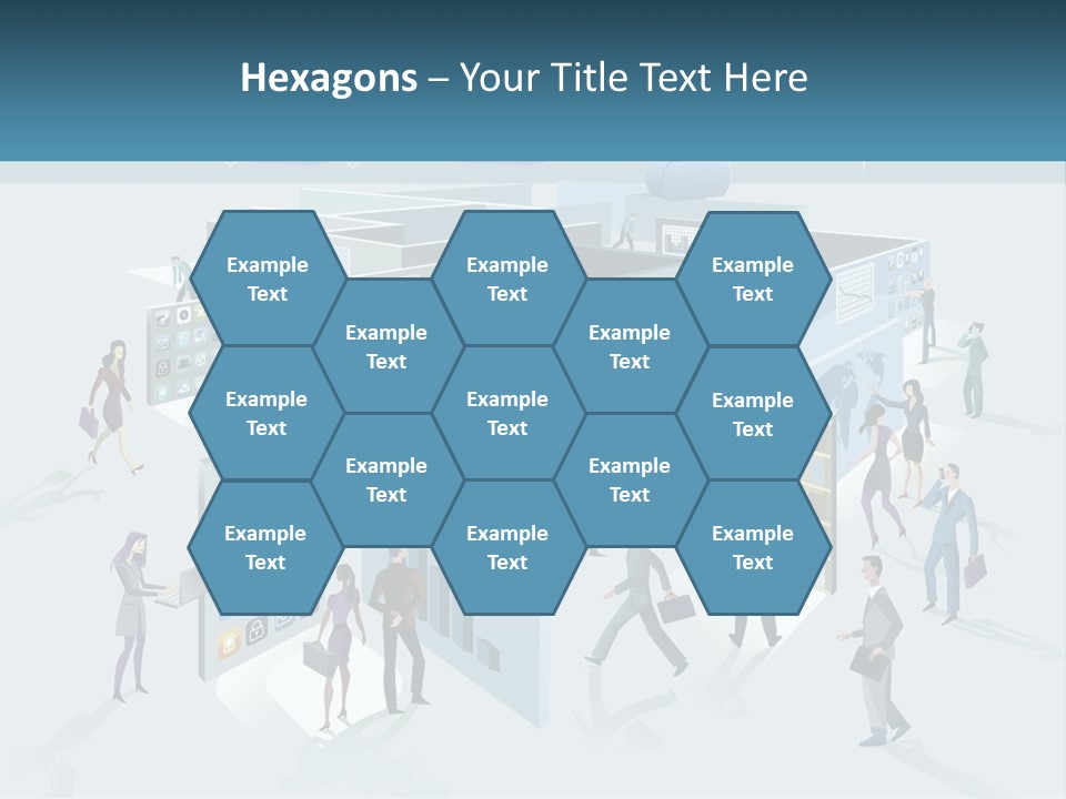 A Group Of People Standing In Front Of A Building PowerPoint Template