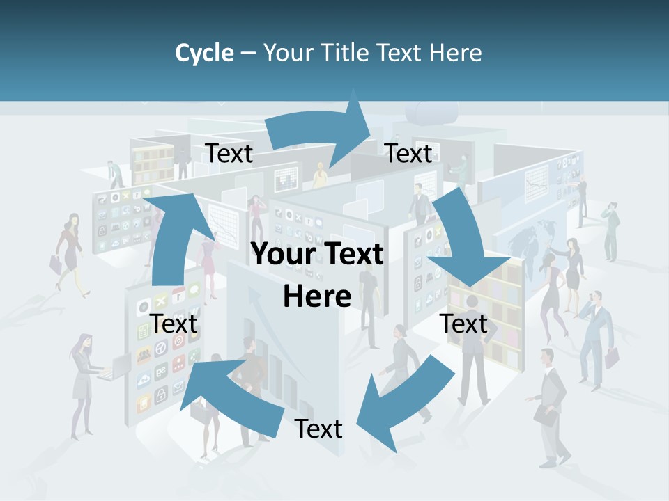 A Group Of People Standing In Front Of A Building PowerPoint Template