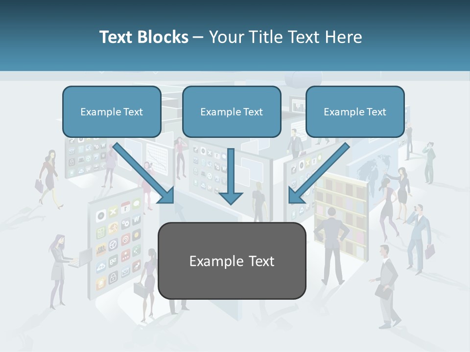 A Group Of People Standing In Front Of A Building PowerPoint Template