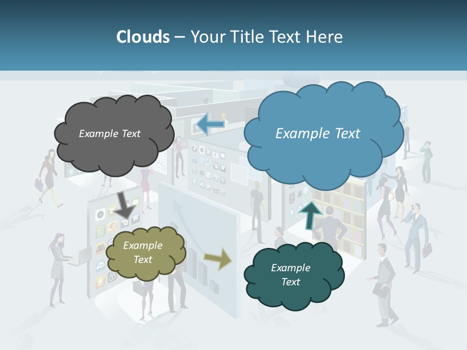 A Group Of People Standing In Front Of A Building PowerPoint Template