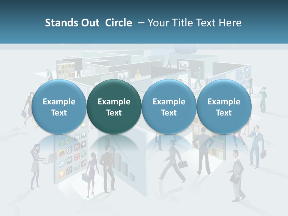 A Group Of People Standing In Front Of A Building PowerPoint Template