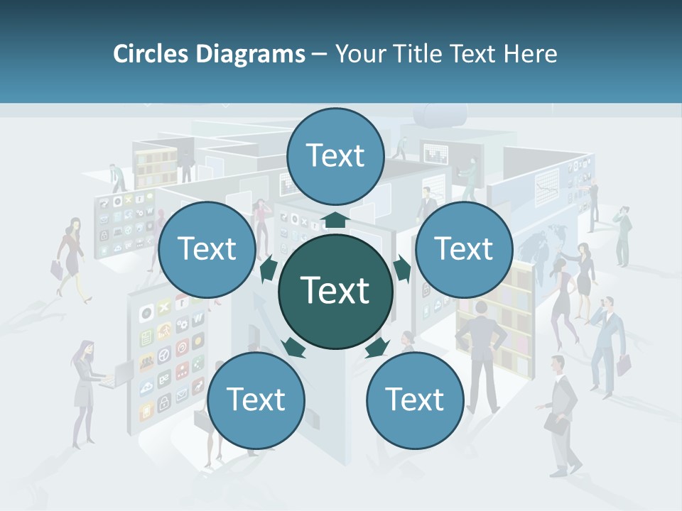 A Group Of People Standing In Front Of A Building PowerPoint Template