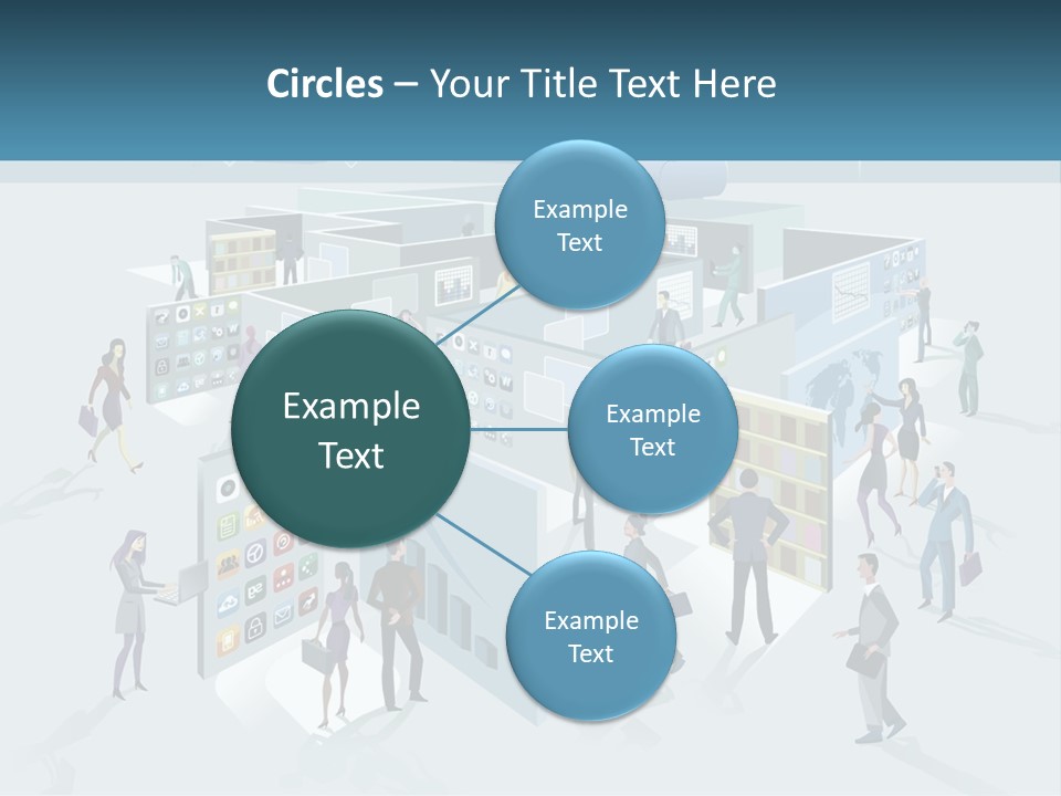 A Group Of People Standing In Front Of A Building PowerPoint Template