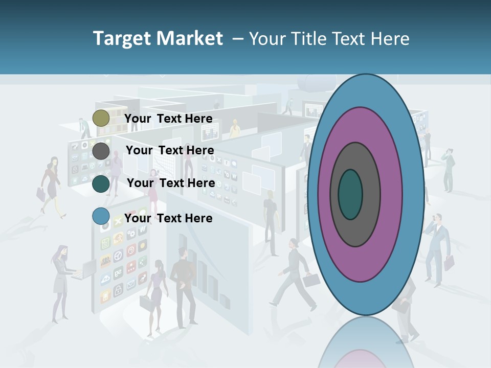 A Group Of People Standing In Front Of A Building PowerPoint Template