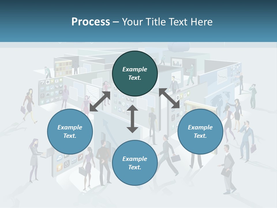 A Group Of People Standing In Front Of A Building PowerPoint Template
