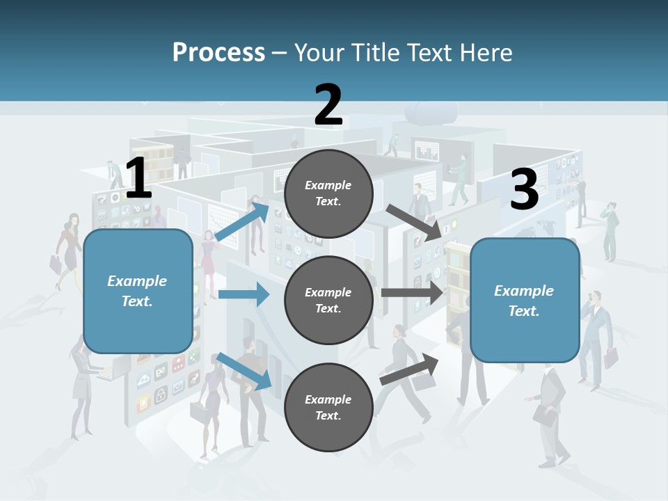 A Group Of People Standing In Front Of A Building PowerPoint Template
