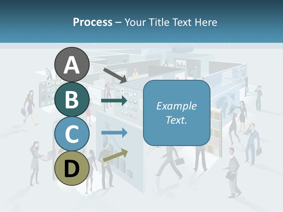 A Group Of People Standing In Front Of A Building PowerPoint Template