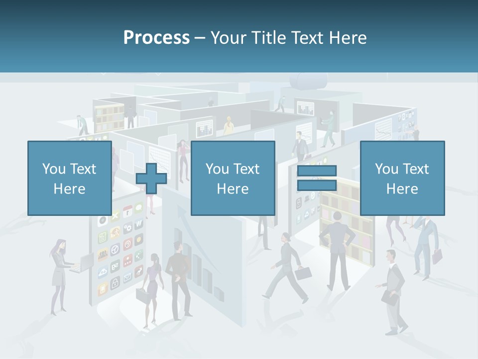 A Group Of People Standing In Front Of A Building PowerPoint Template