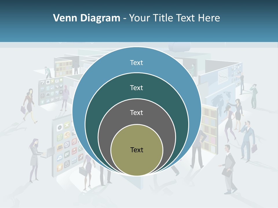 A Group Of People Standing In Front Of A Building PowerPoint Template