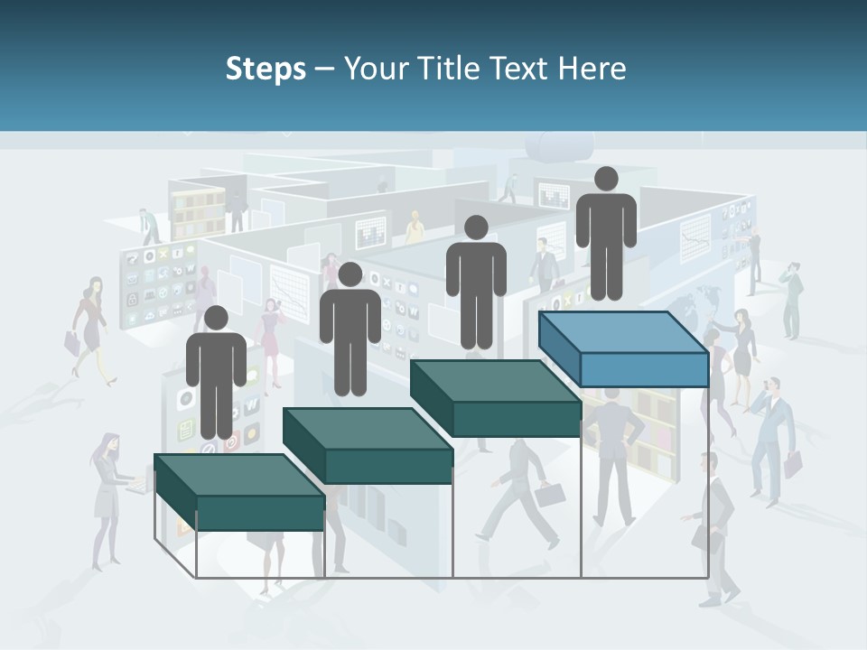 A Group Of People Standing In Front Of A Building PowerPoint Template