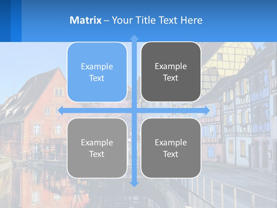 A Row Of Old Buildings With A Blue Sky In The Background PowerPoint Template