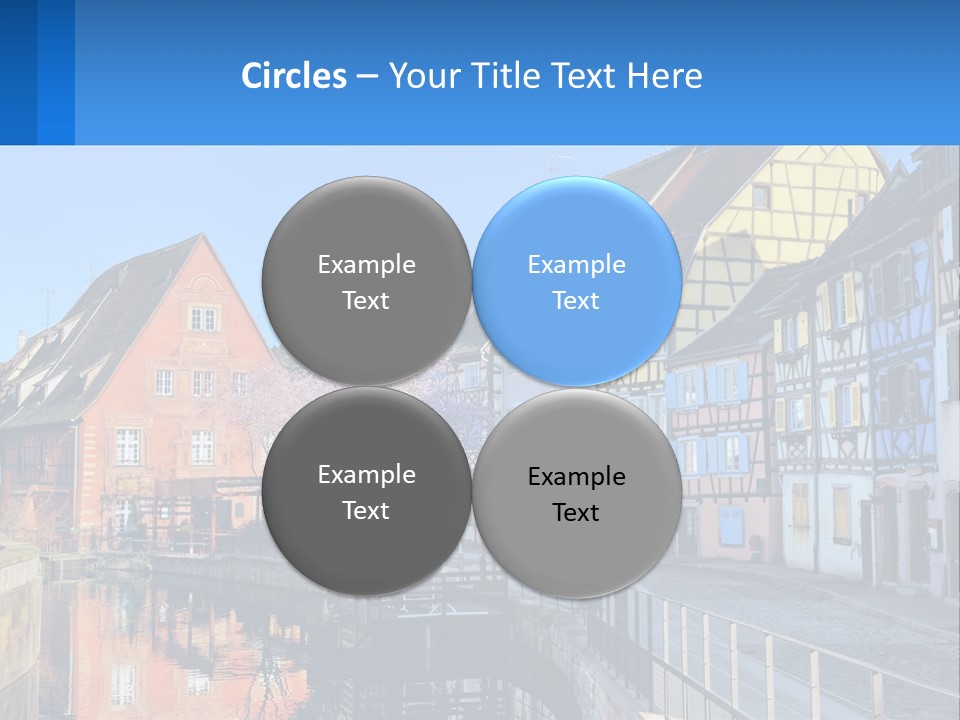 A Row Of Old Buildings With A Blue Sky In The Background PowerPoint Template