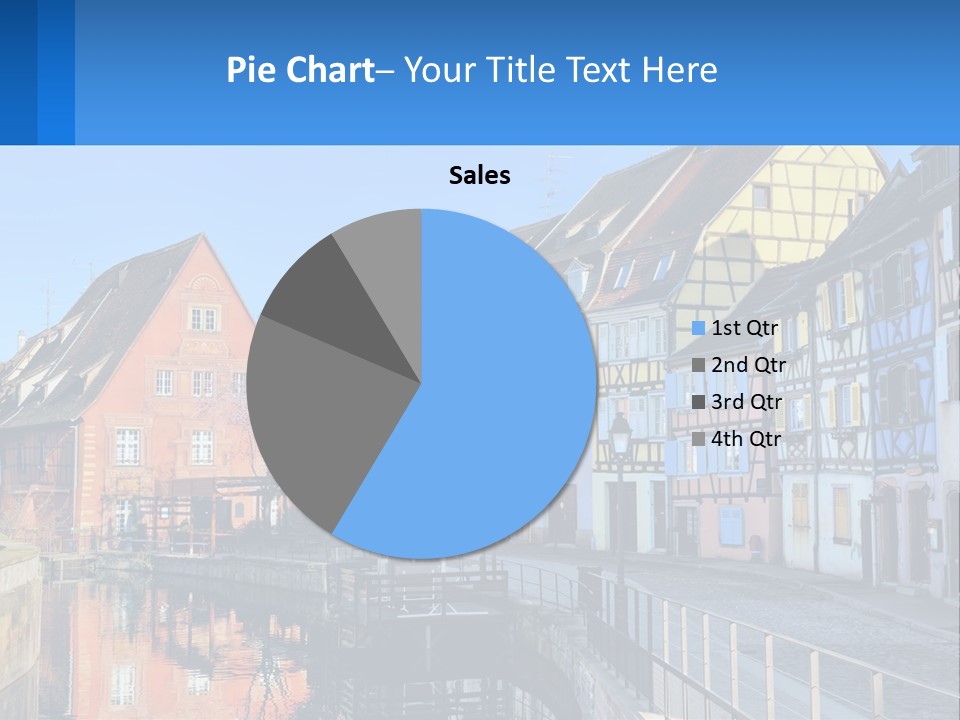 A Row Of Old Buildings With A Blue Sky In The Background PowerPoint Template