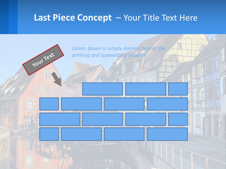 A Row Of Old Buildings With A Blue Sky In The Background PowerPoint Template