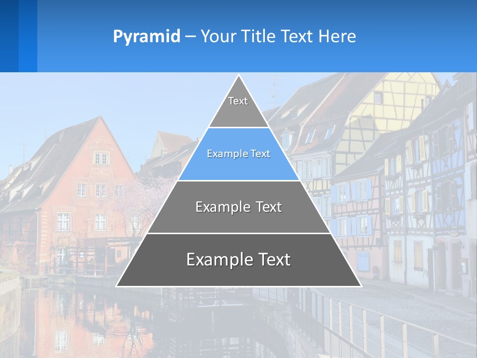 A Row Of Old Buildings With A Blue Sky In The Background PowerPoint Template