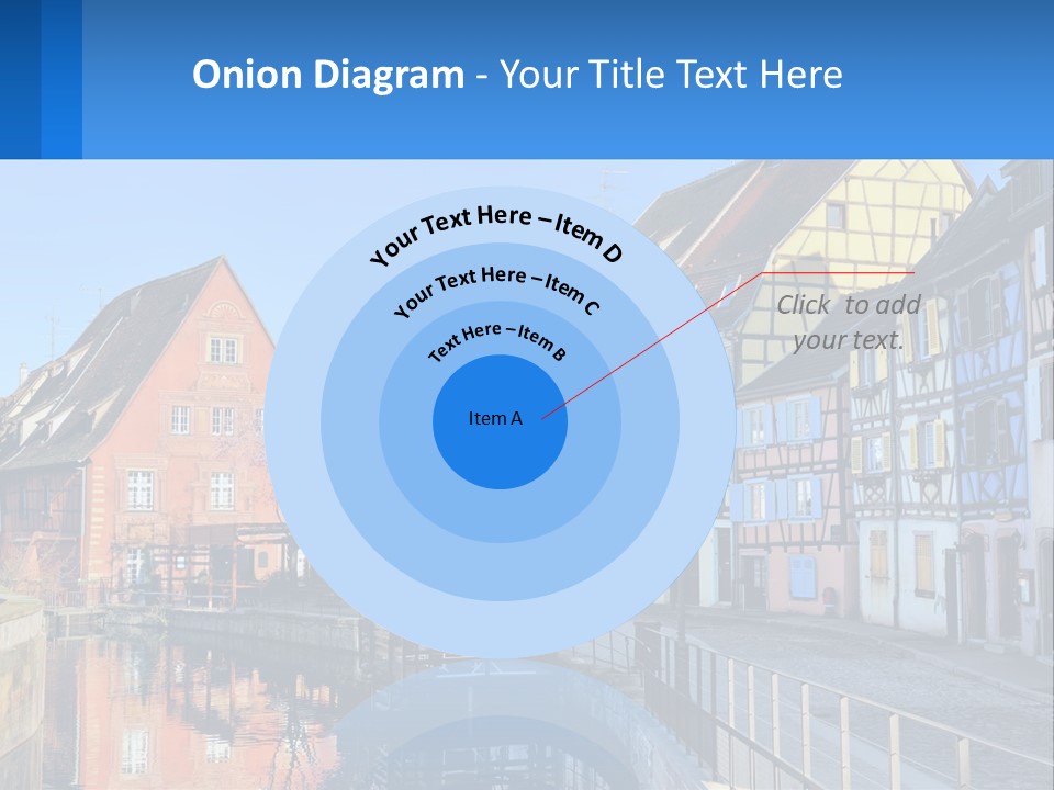 A Row Of Old Buildings With A Blue Sky In The Background PowerPoint Template